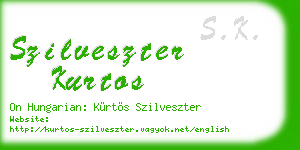 szilveszter kurtos business card